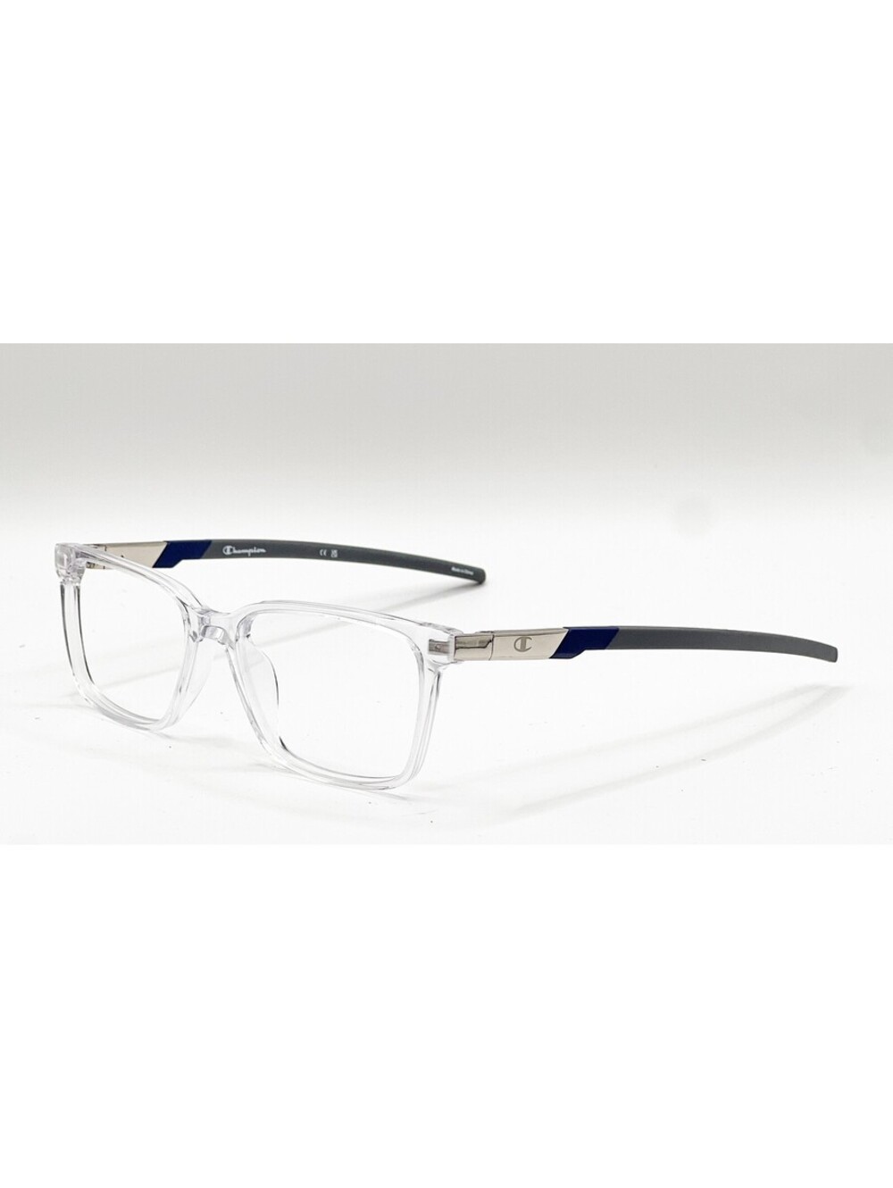 Champion Stand C03 Crystal Gray Blue Square Authentic Eyeglass Frames 53-16
